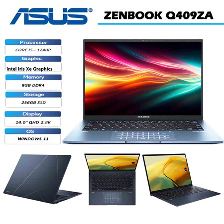Asus Zenbook Q409ZA i5-1240P/ 8GB/ 256GB/ Finger/ 14 Inch Oled 2.8K/ Win 11
